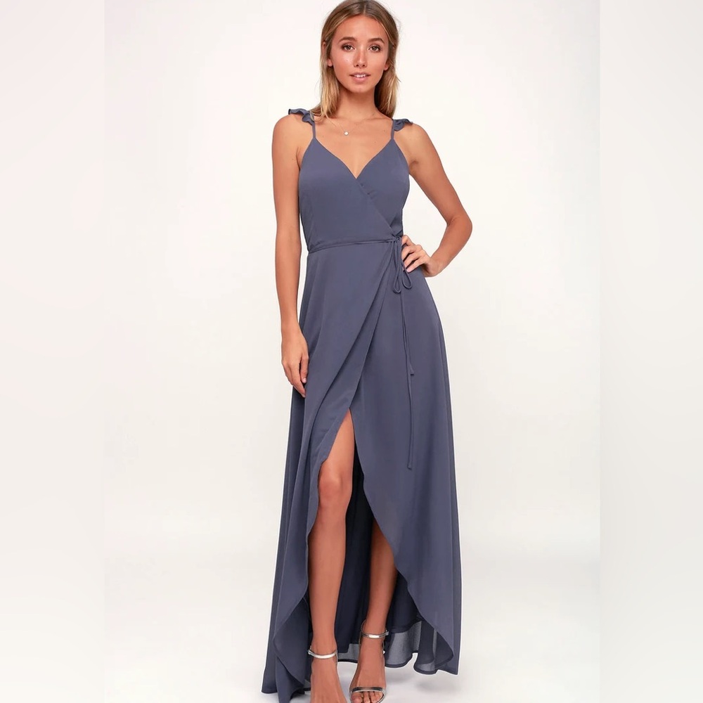 Lulus High-Low Wrap Dress